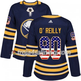 Buffalo Sabres tröja Ryan OReilly 90 Adidas 2017-2018 Marinblå USA Flag Fashion Authentic - Dame NHL Tröjor